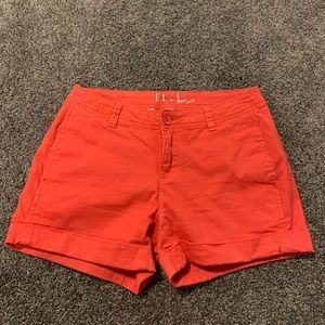bright coral shorts